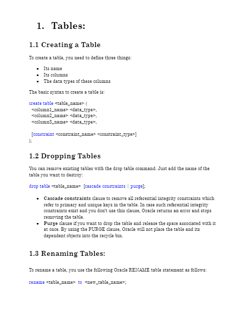 SQL Commands