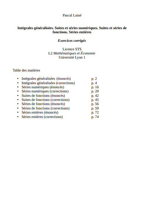 Improper Integrals Exercices