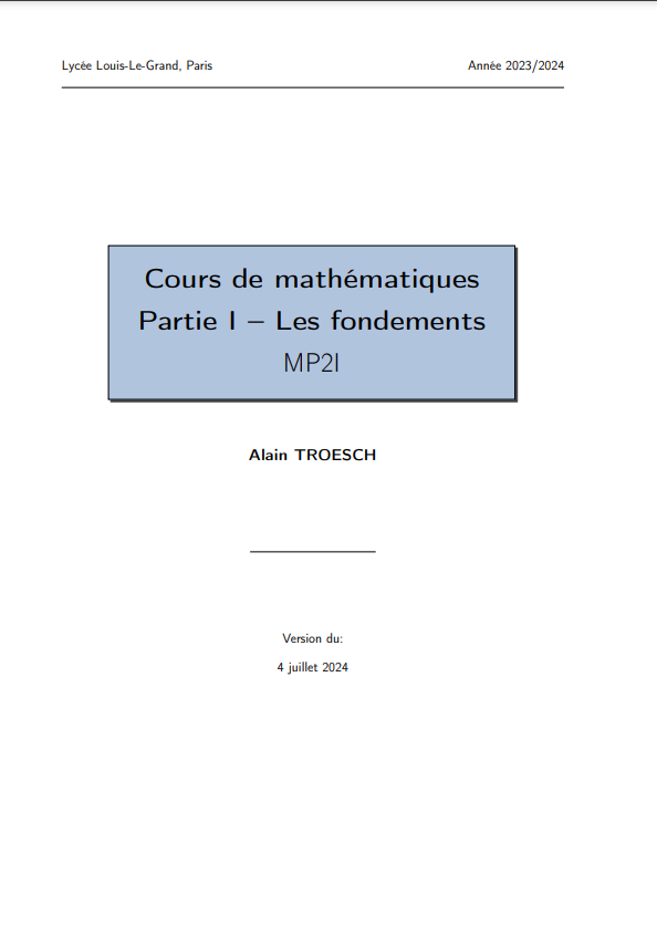 Les fondements du Math