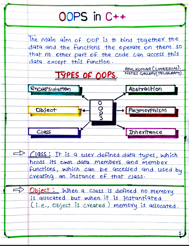 Hand Written Notes