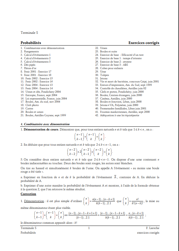 Probability Exercises