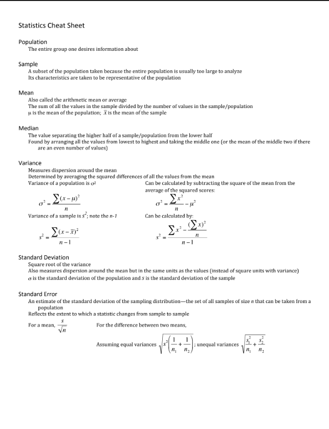 Stat. CheetSheet