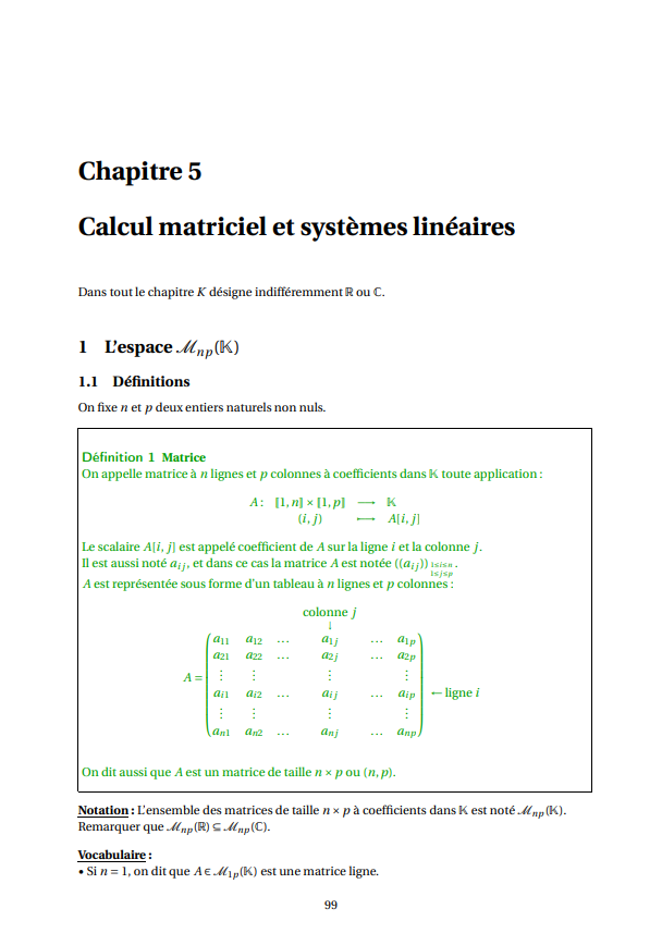 Matrices Book