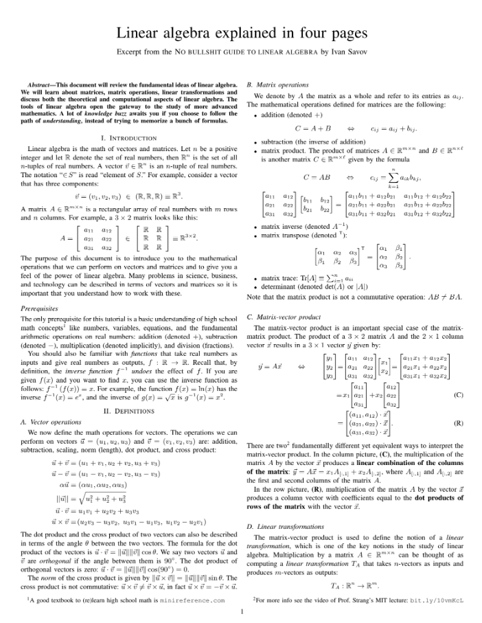 Algebra Book Summary